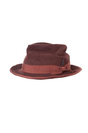 Gentleman's hat GRAF THEO H, oxblood | Antelope felt