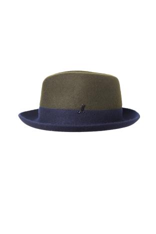 Pork pie PRINZ BODO, olive | Wool felt