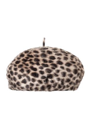 Beret INSE, leopard | Melusinfilz bedruckt