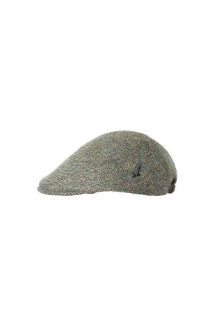 Cap TED, green | Irish Tweed Herringbone