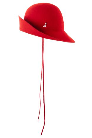 Cloche RESI LIA, rot | Samtveloursfilz