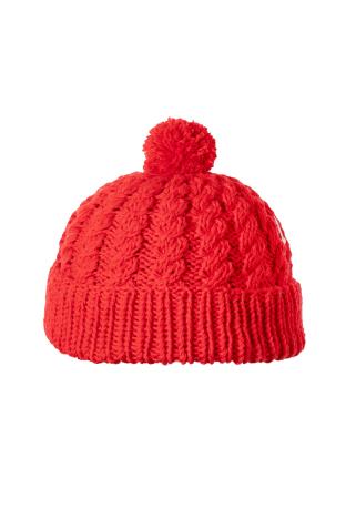 Aufschlagmütze SEA, feuer | Babymerino handgestrickt