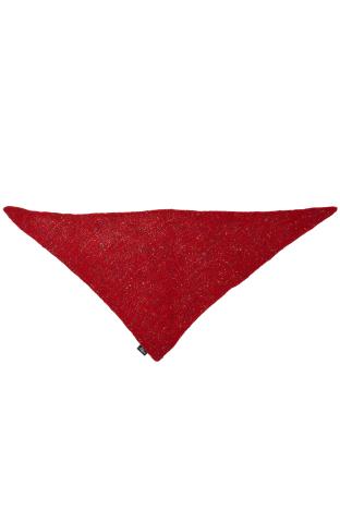 Dreieckstuch KITE, rot | Tweedwolle handgestrickt