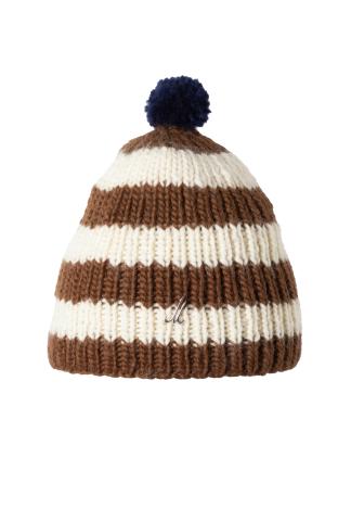 Mütze AUBREY, kastanie | Schurwolle handgestrickt